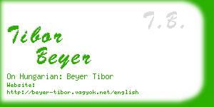 tibor beyer business card